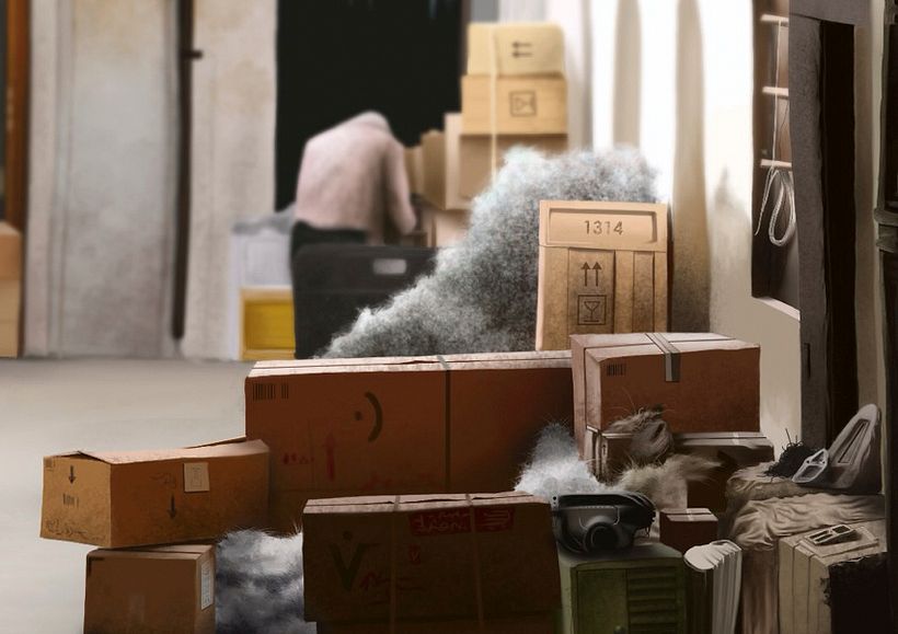 Callejón -  Pintura digital realizada con los dedos en el Ipad  5