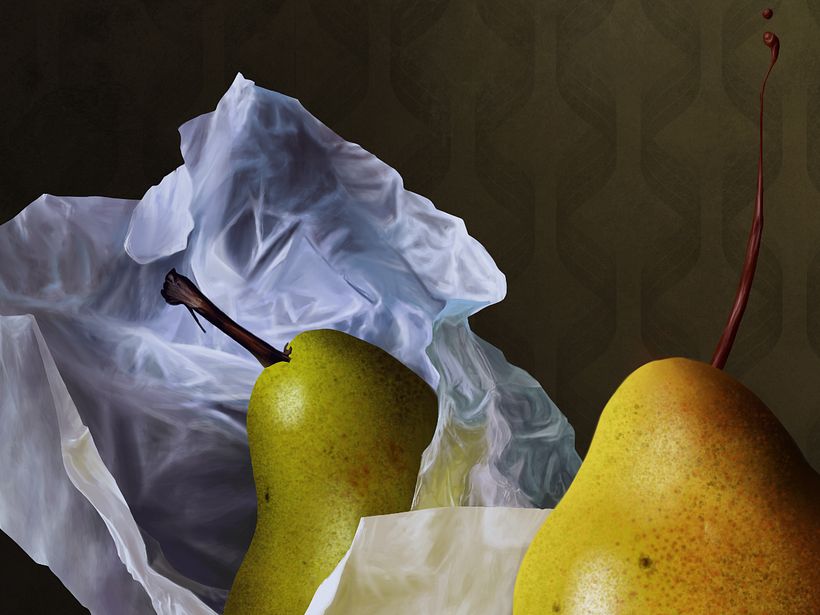 Naturaleza viva - Pintura digital realizada con los dedos en el Ipad  5