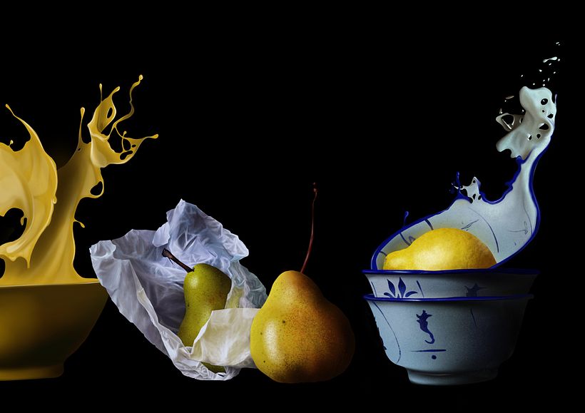 Naturaleza viva - Pintura digital realizada con los dedos en el Ipad  15