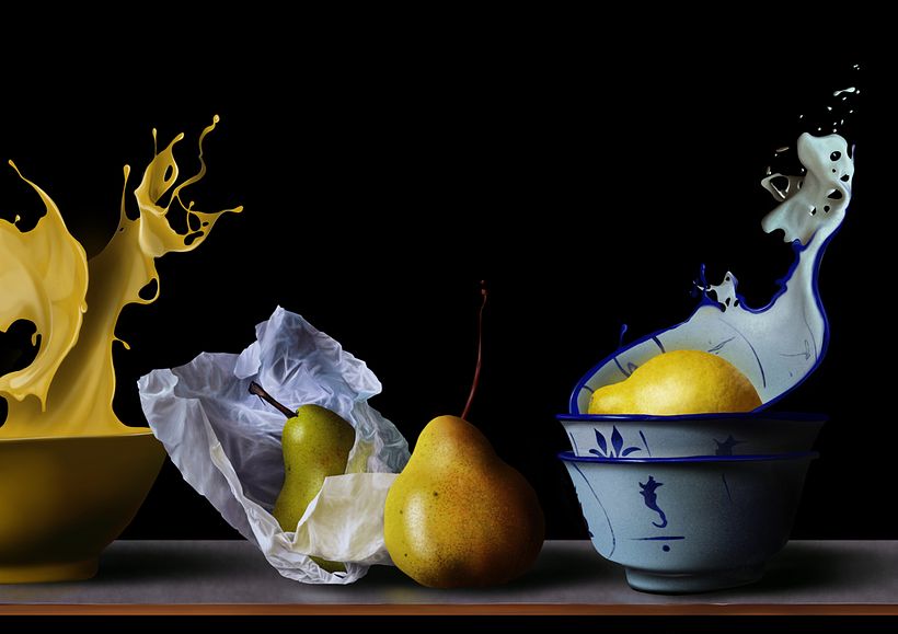 Naturaleza viva - Pintura digital realizada con los dedos en el Ipad  16