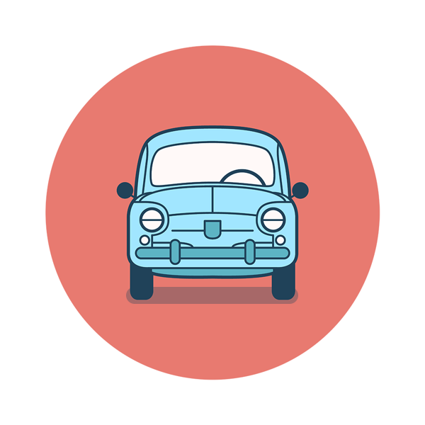 Classic utility vehicles icon design -1