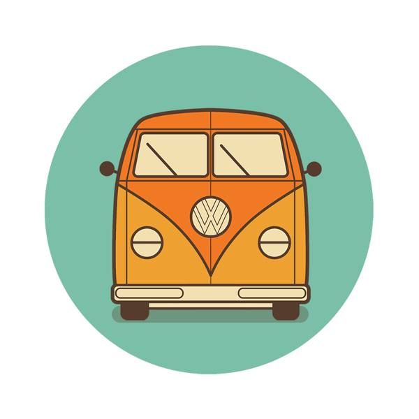 Classic utility vehicles icon design 2
