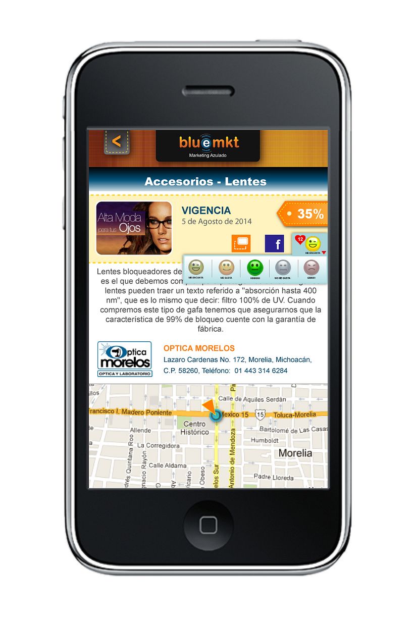 Diseño de Bluemkt App 1