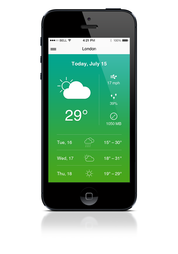 Weather App for iPhone 0
