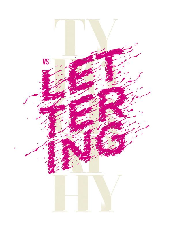 Typography VS Lettering Poster 1