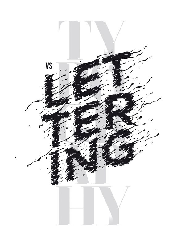 Typography VS Lettering Poster 16