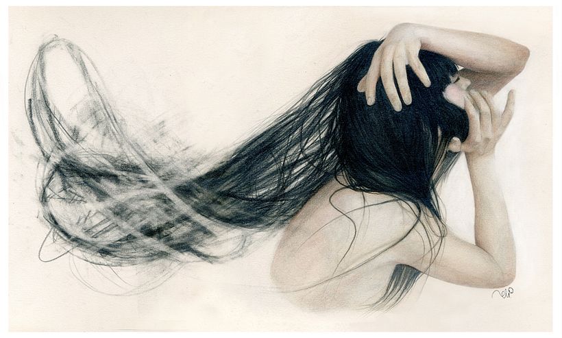 "Tangles" - Traditional illustration