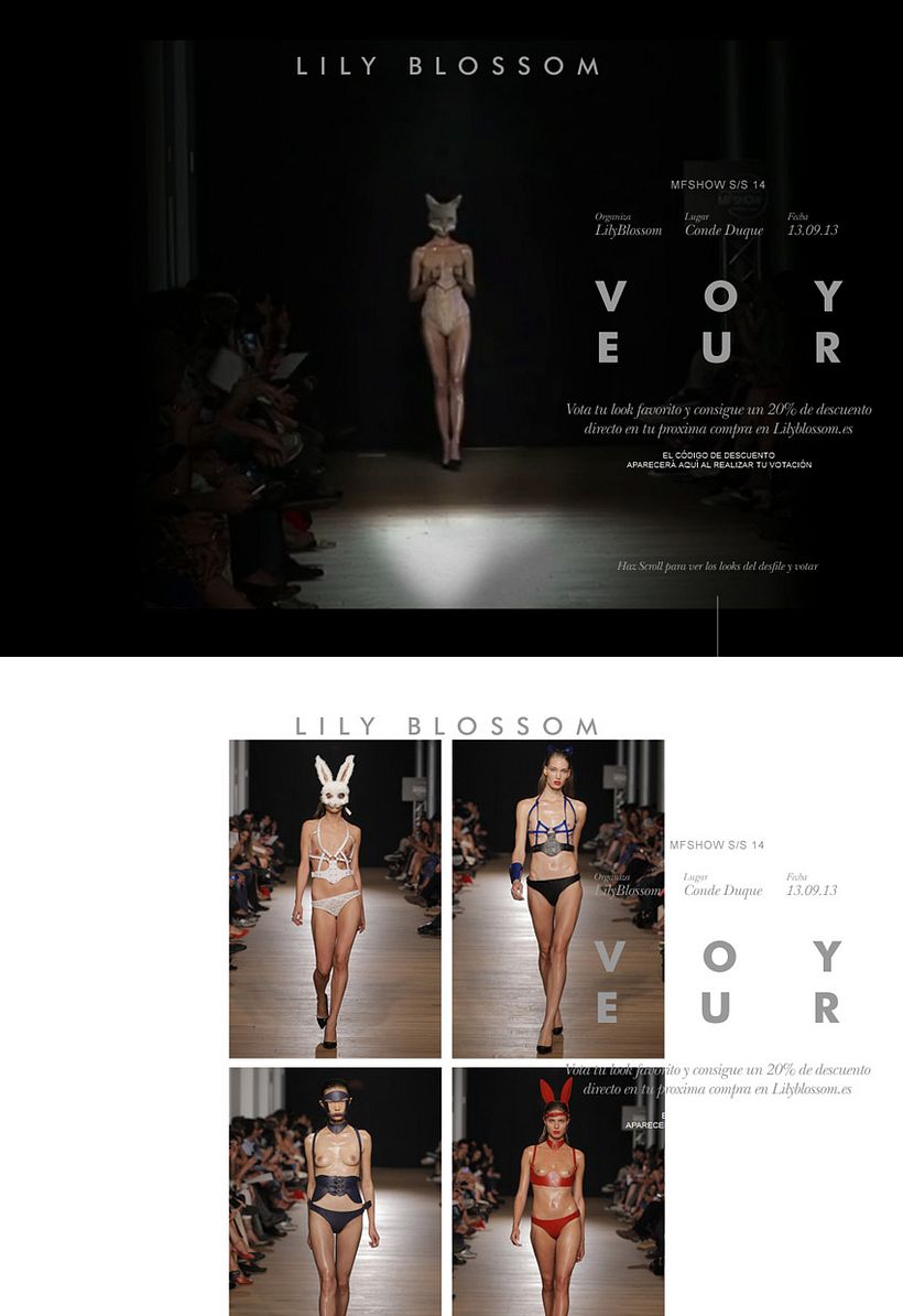 xHTML + CSS + jQuery - Lily Blossom - Microsite Voyeur 0