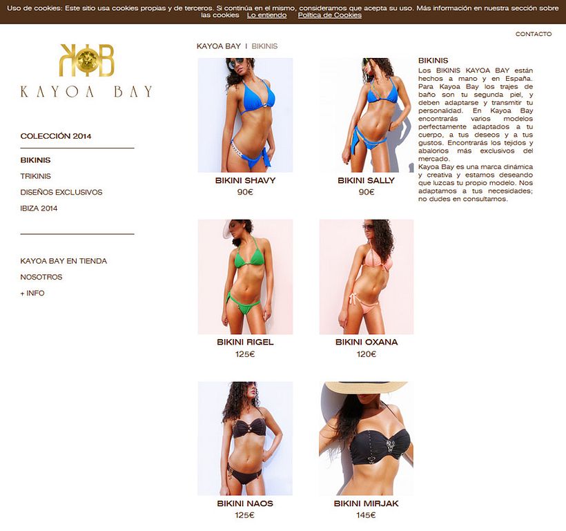 xHTML + CSS + jQuery + PHP + CMS (Gestor de Contenidos) - Kayoa Bay 1