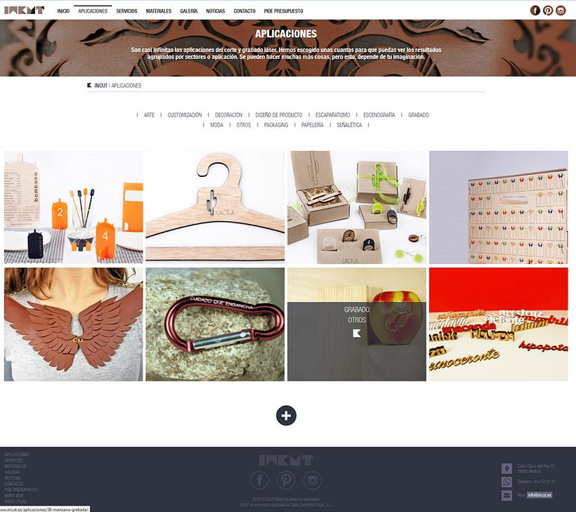 xHTML + CSS + jQuery + PHP + CMS (Gestor de Contenidos) - Incut 1