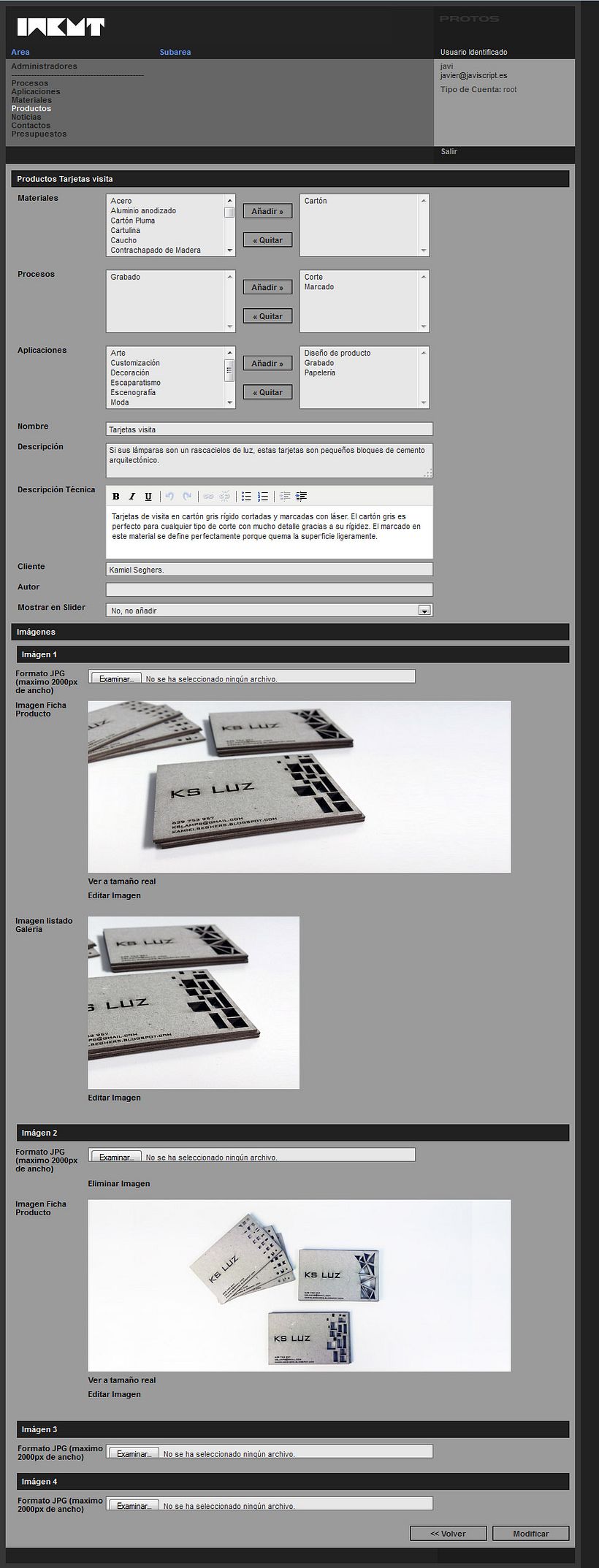 xHTML + CSS + jQuery + PHP + CMS (Gestor de Contenidos) - Incut 4