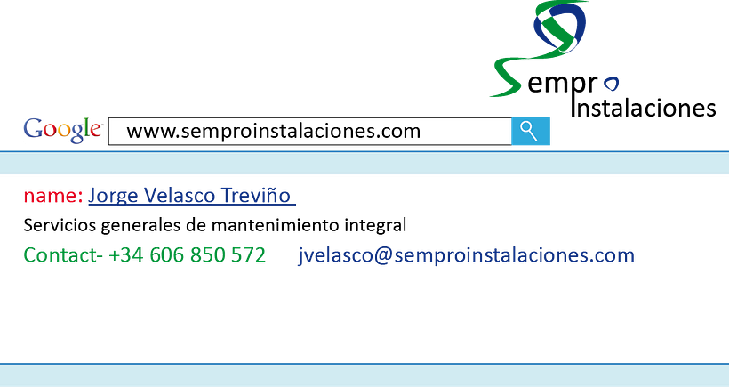 Imagen de empresa realizada para Sempro Logo, Pagina web ... 1