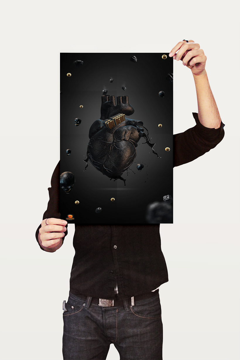 OIL HEART 3D ART 4