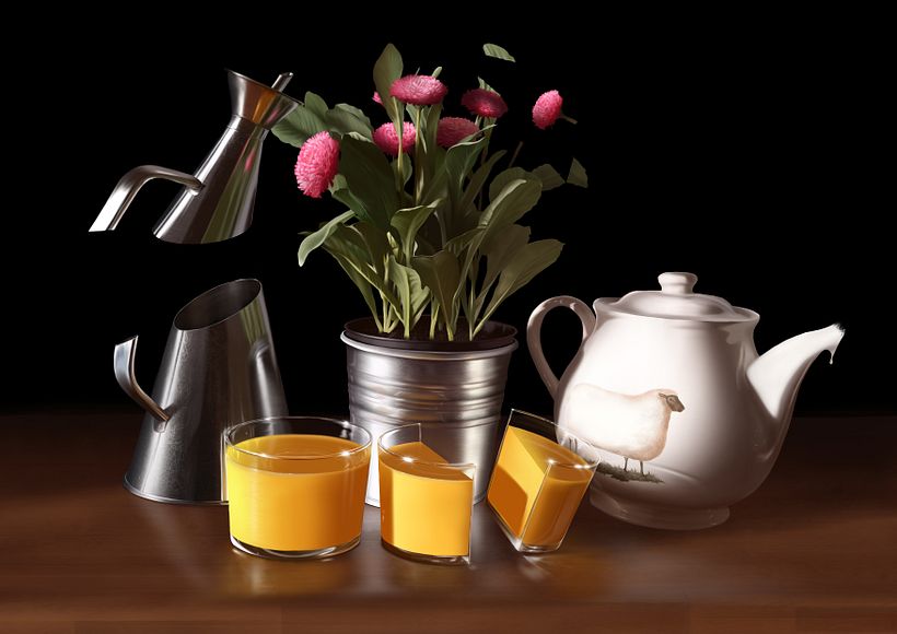 Recortes - Pintura digital realizada con los dedos en el Ipad 15