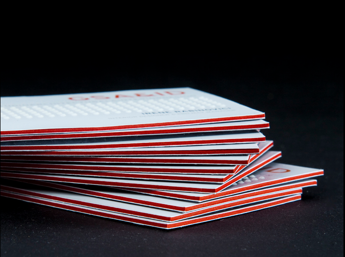 Tarjetas de visita para GSA&ID. Acabado barniz braille. 4
