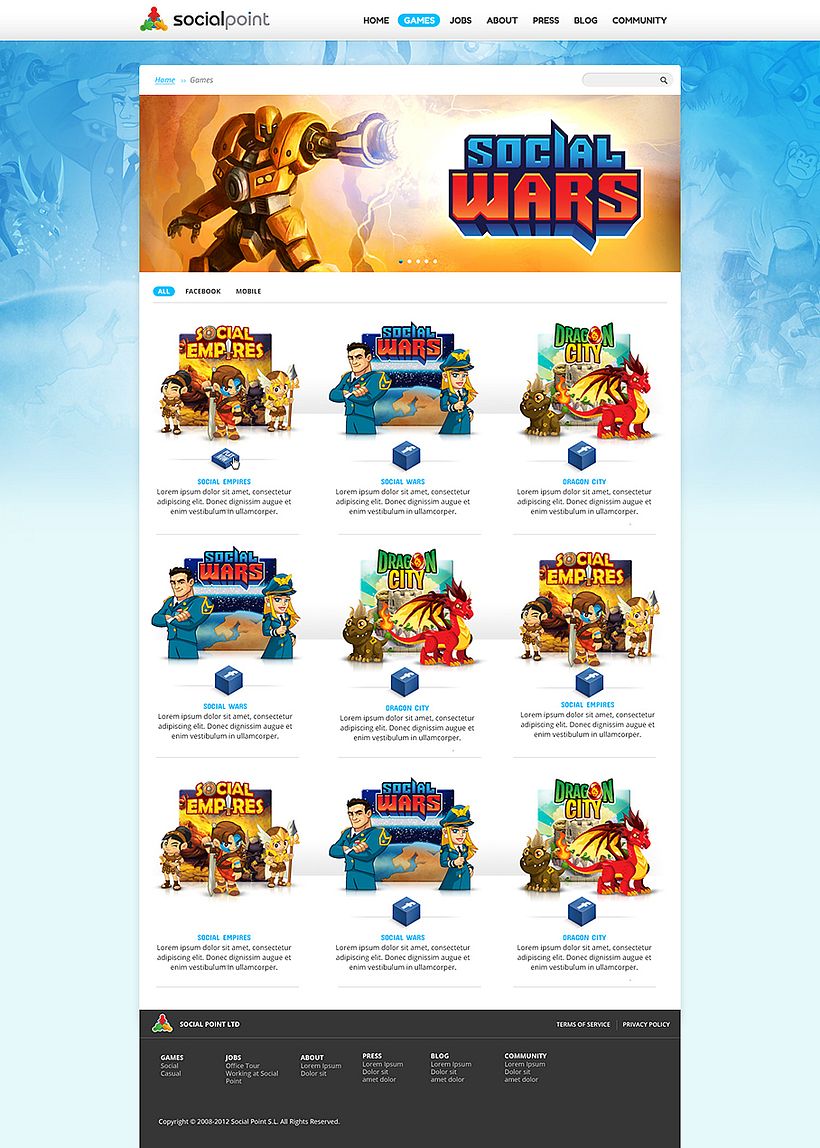 Social Point Responsive Website 2