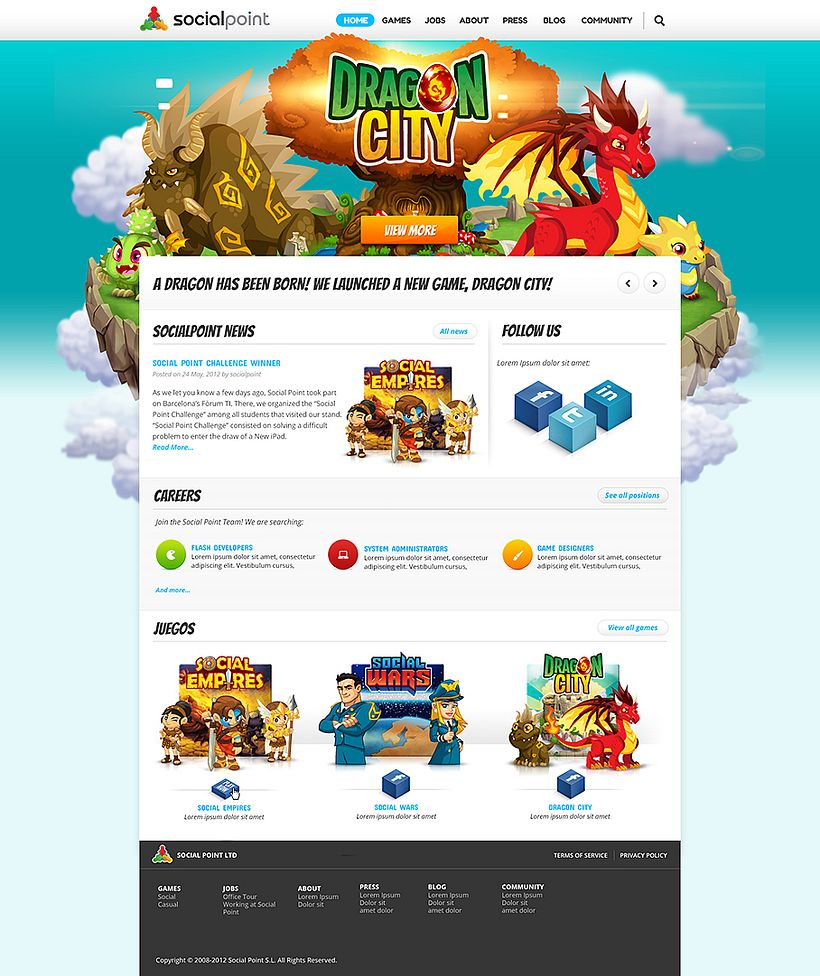 Social Point Responsive Website 1