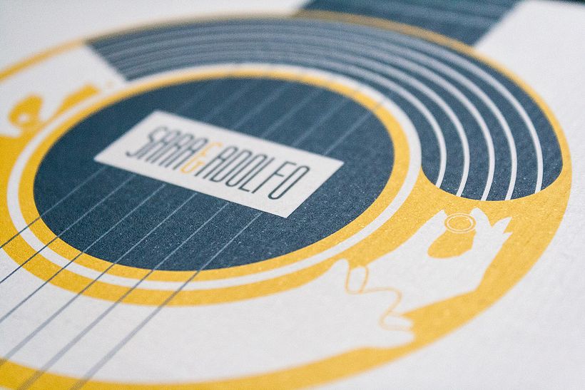 Invitaciones de boda en singles de vinilo 3