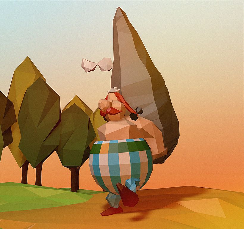 Low Poly - Obélix 7