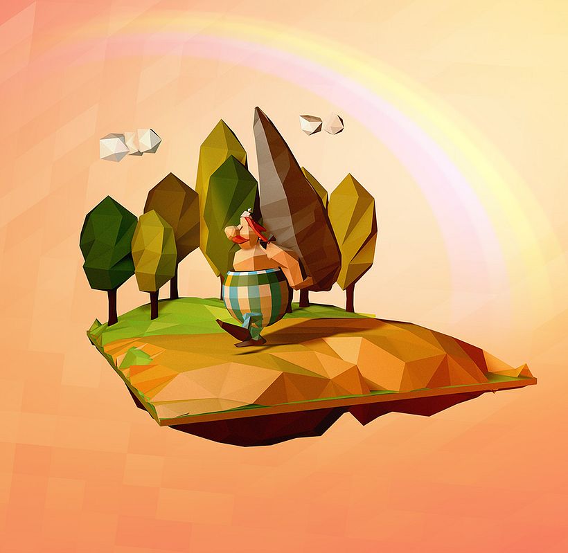 Low Poly - Obélix 5