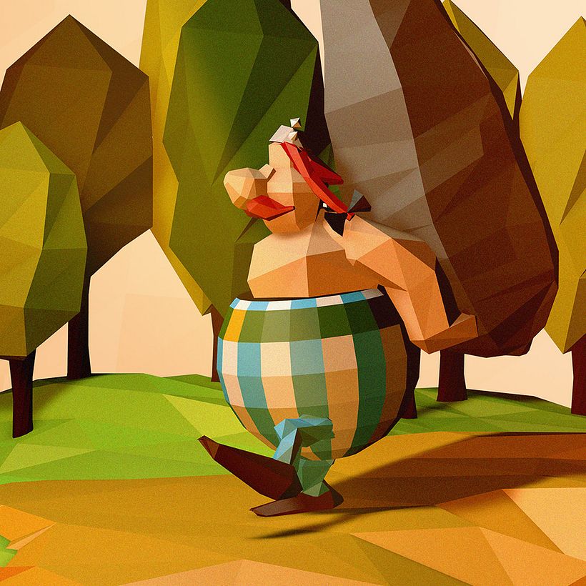 Low Poly - Obélix 6