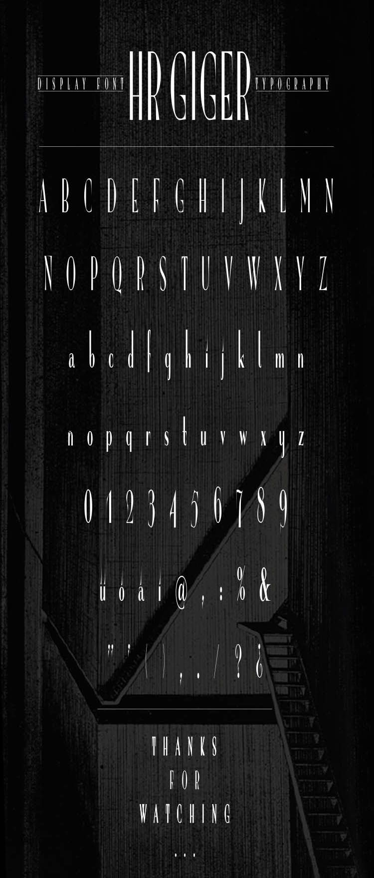 HR GIGER type (free font) 4