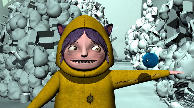 3D/ La cazadora de particulas -1