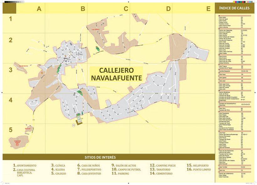 Callejero de Navalafuente - Desain