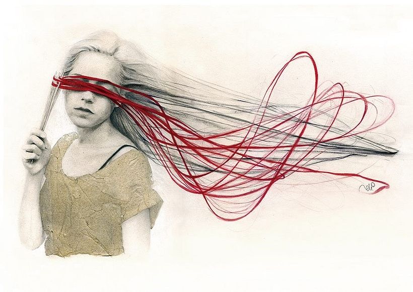 "Tangles" - Traditional illustration