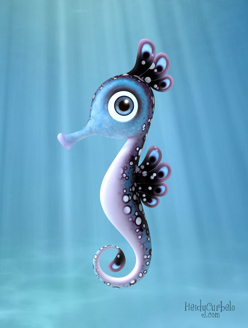 Cartoon Seahorse 0