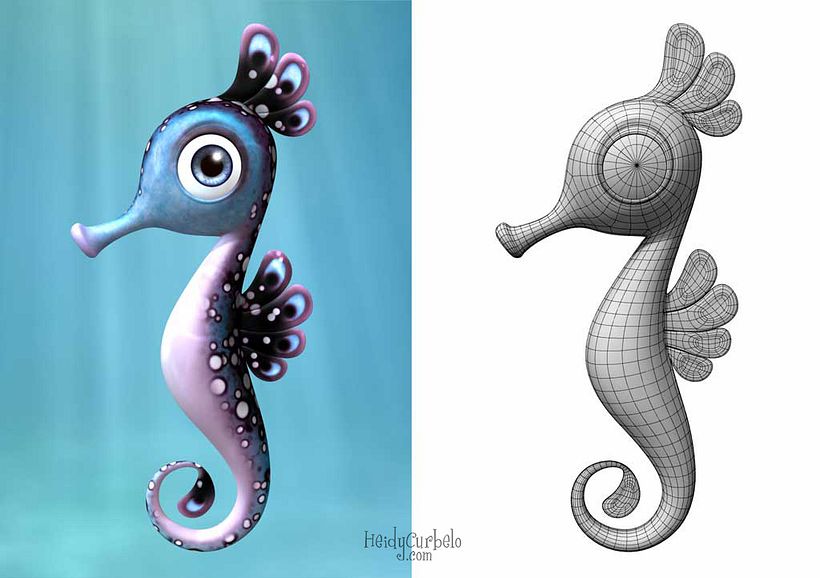 Cartoon Seahorse 1