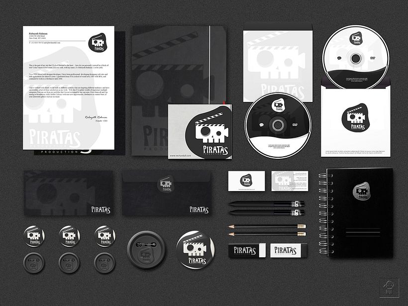 Identidad corporativa "PIRATAS productions", productora de Spots, videos... 3
