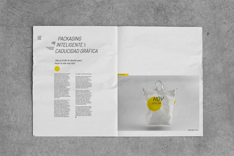 Diseño editorial / NewsDay,  para  Hoy es el día, estudio de diseño sostenible. 1