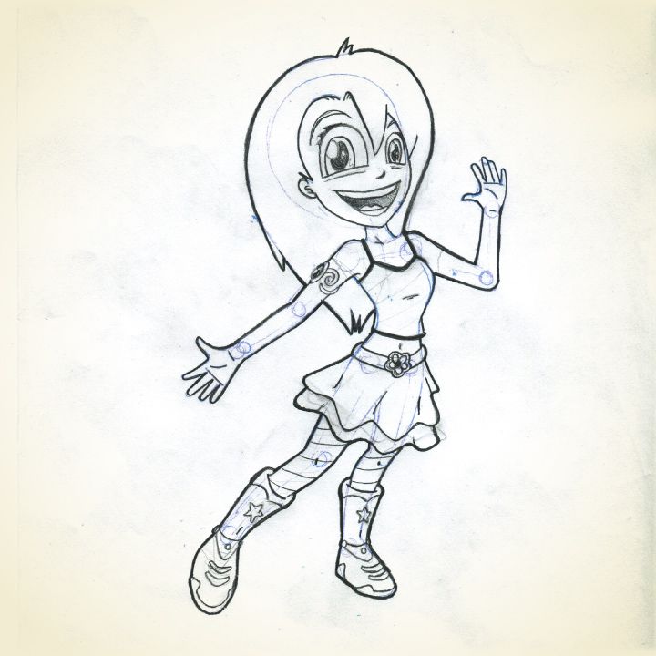 Diseño de personaje paso a paso: Chica estilo manga y cartoon 11