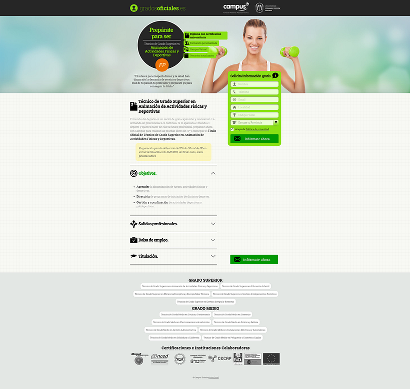 Landing pages formación 0