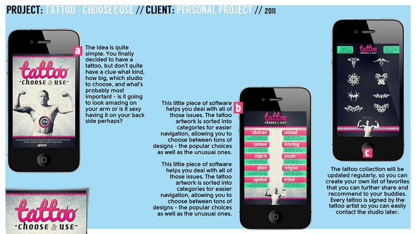 Tattoo - Choose & Use // Mobile App -1
