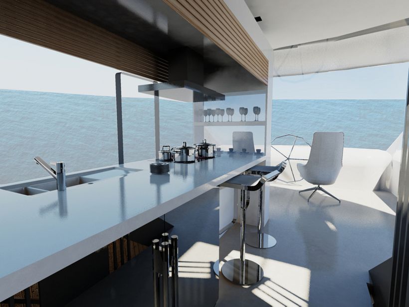 Vivienda en un Barco - 3D