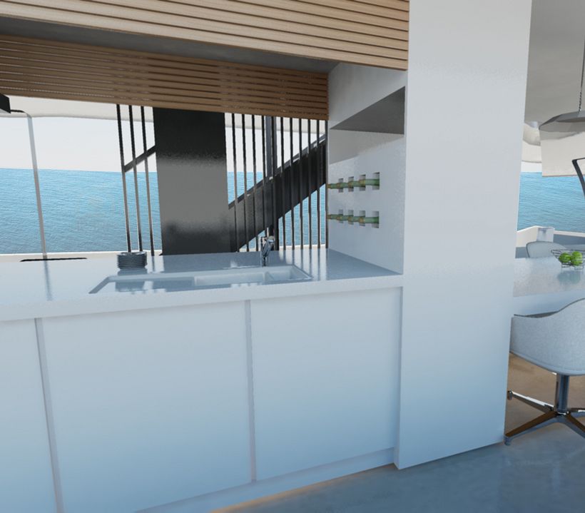 Vivienda en un Barco - 3D