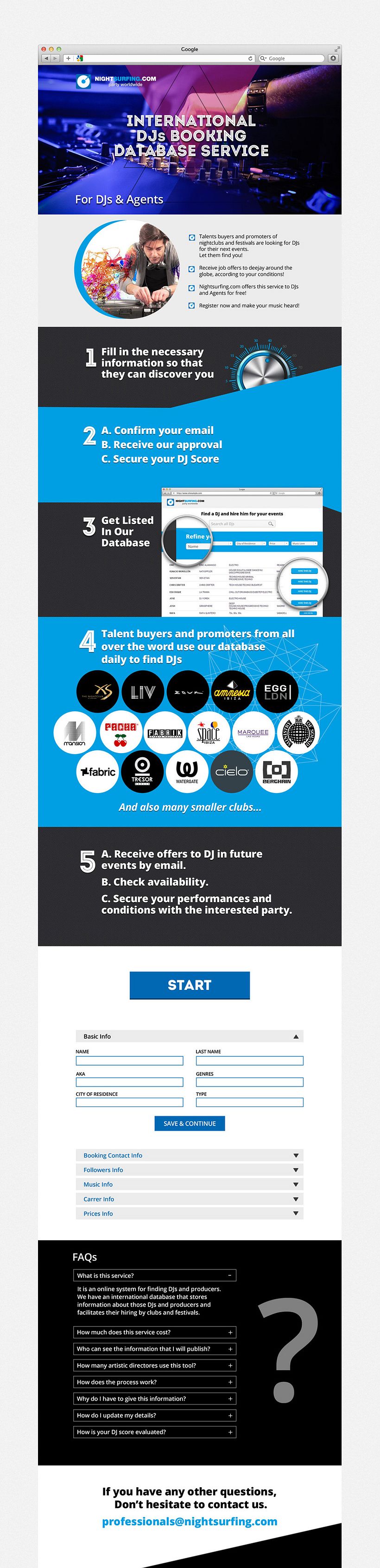 Landings Pages para guía de ocio nocturno 0