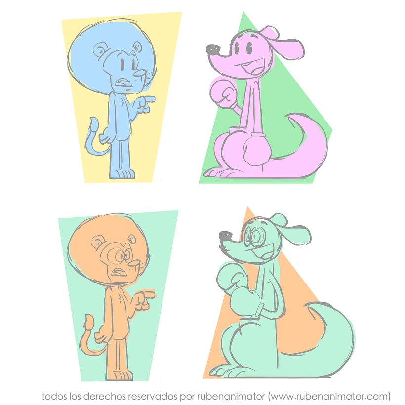 Diseño de personajes descartados. 6