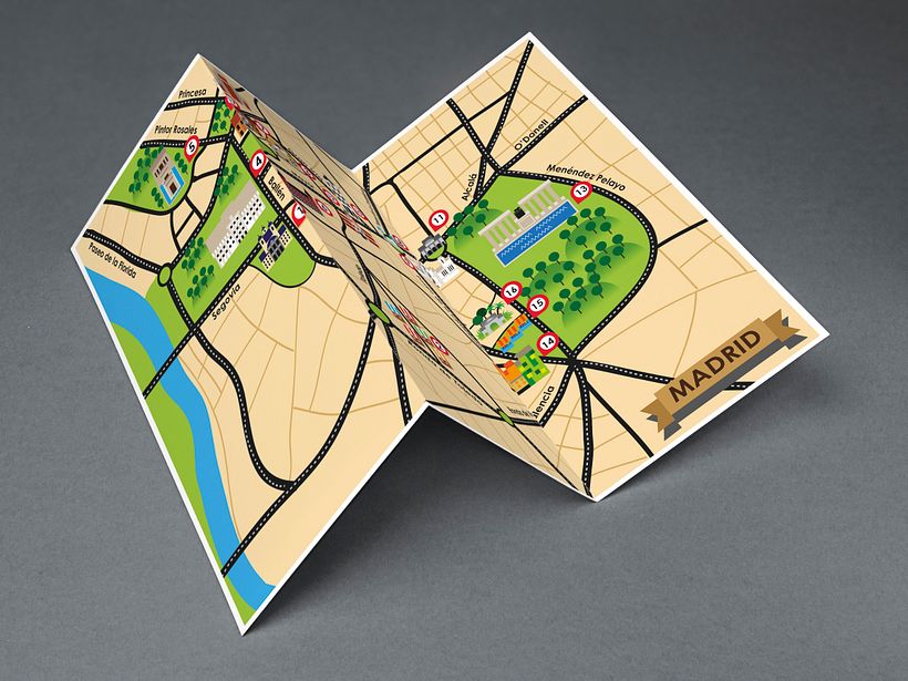 Mapa Turístico de Madrid - Design gráfico