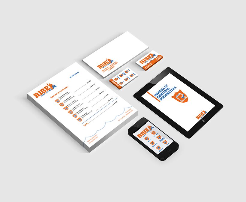 Identidad y Papelería RISE Sport&Fitness 0