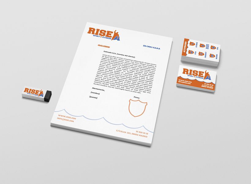 Identidad y Papelería RISE Sport&Fitness 1