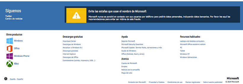 Proyecto reproducción portada web Microsoft  3