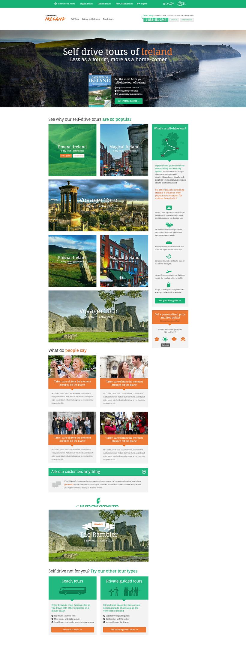 Exploring Ireland homepage design -1