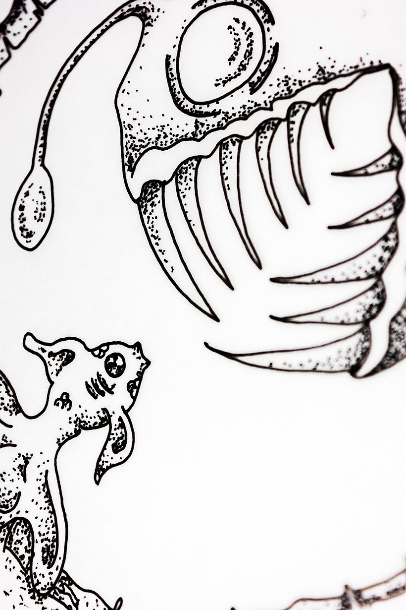 Hungry fish - Traditionele illustratie