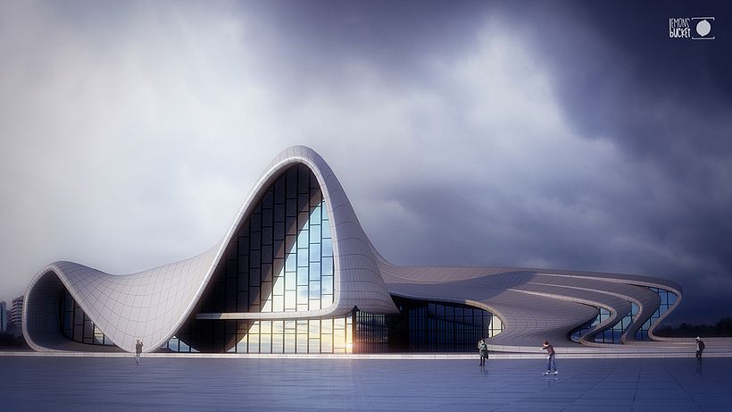 Heydar Aliyev based on Zahaa Hadid´s Building -1