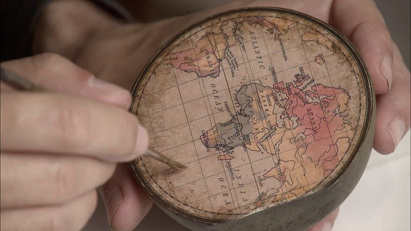 “Les enfants du cartographe” Un diorama para un regalo de boda 7