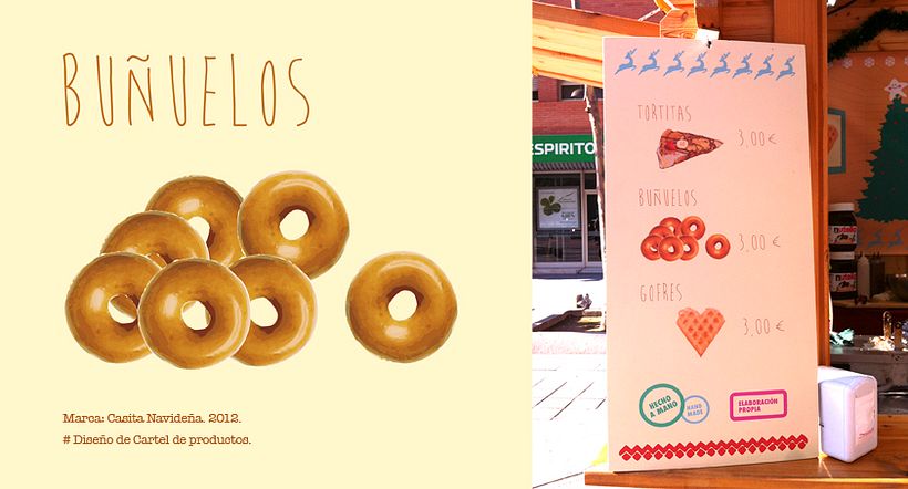 Ilustración para lona y cartel de precios. Navidad. 1