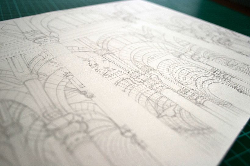 Acuarela: Mezquita de Córdoba 1